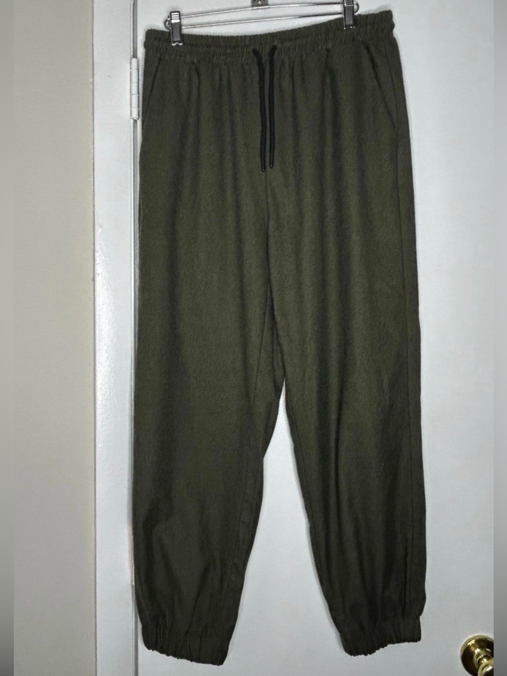 Zara Green Relaxed Fit Drawstring Jogger Womens Medium